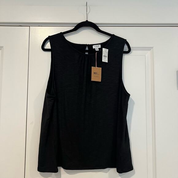 NWT J Crew‎ Black Sleeveless Tank Top Size XXL Plus Size - Picture 1 of 7